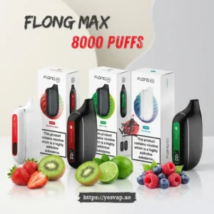Buy Flong Max 8000 Puffs disposable vape in UAE. 10ml e-liquid, dual mesh coil, 650mAh Type-C battery and 20mg nic salt. Fast delivery across Dubai & Abu Dhabi.